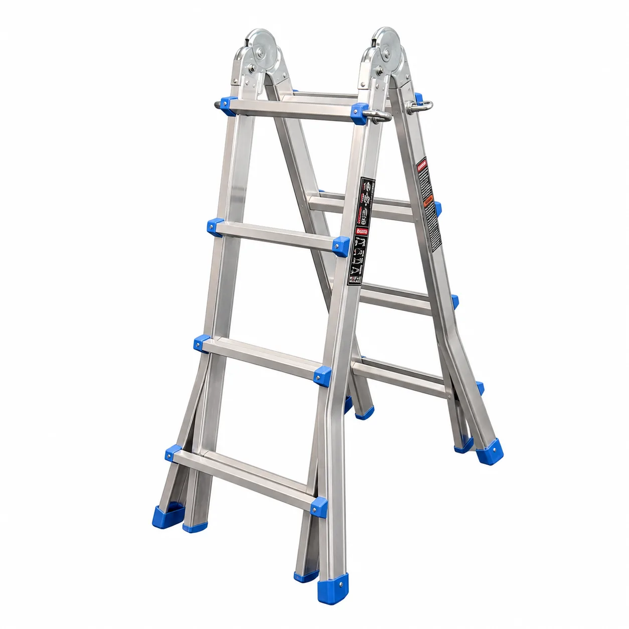 Multi position folding ladder