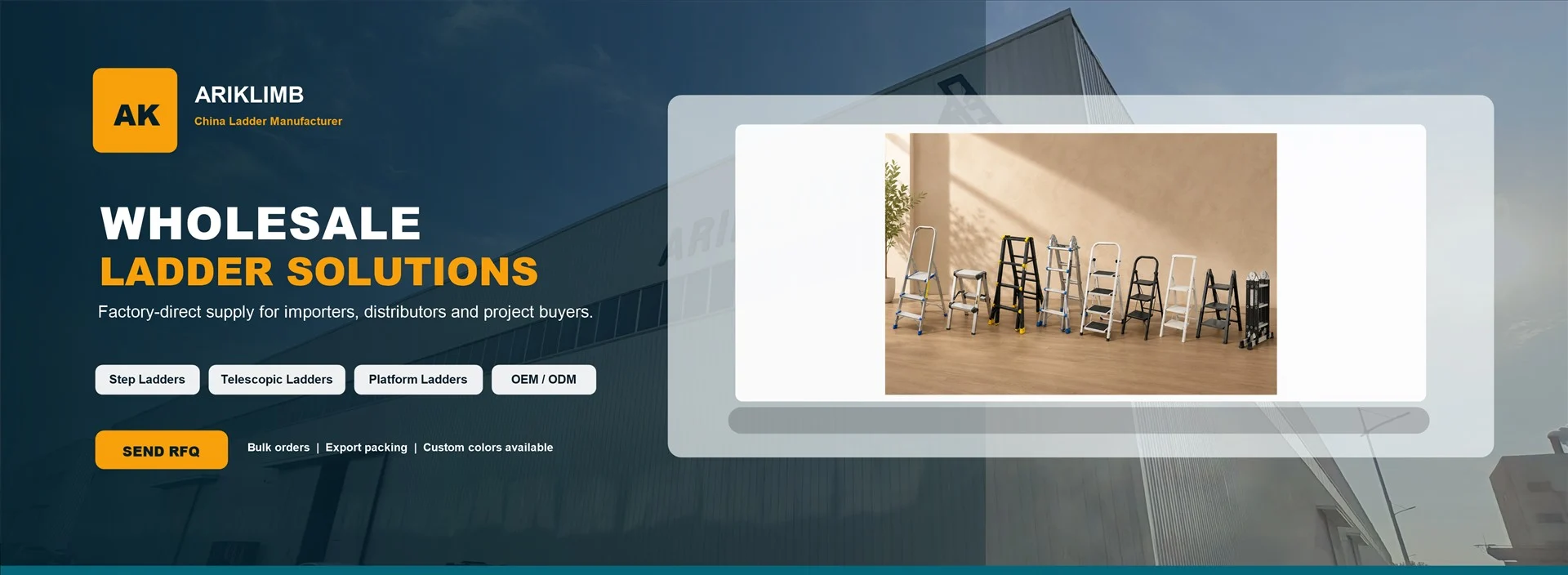 Household Step Ladder packaging and factory shipment reference