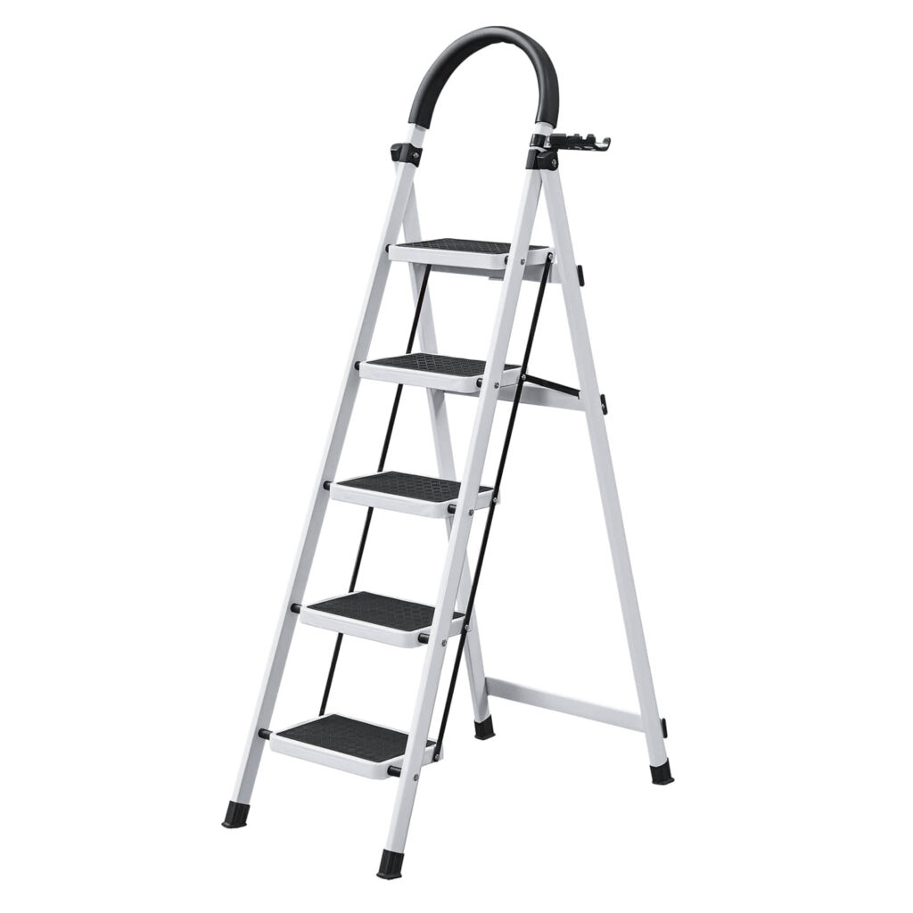 ARK01 folding household step ladder with safety handrail