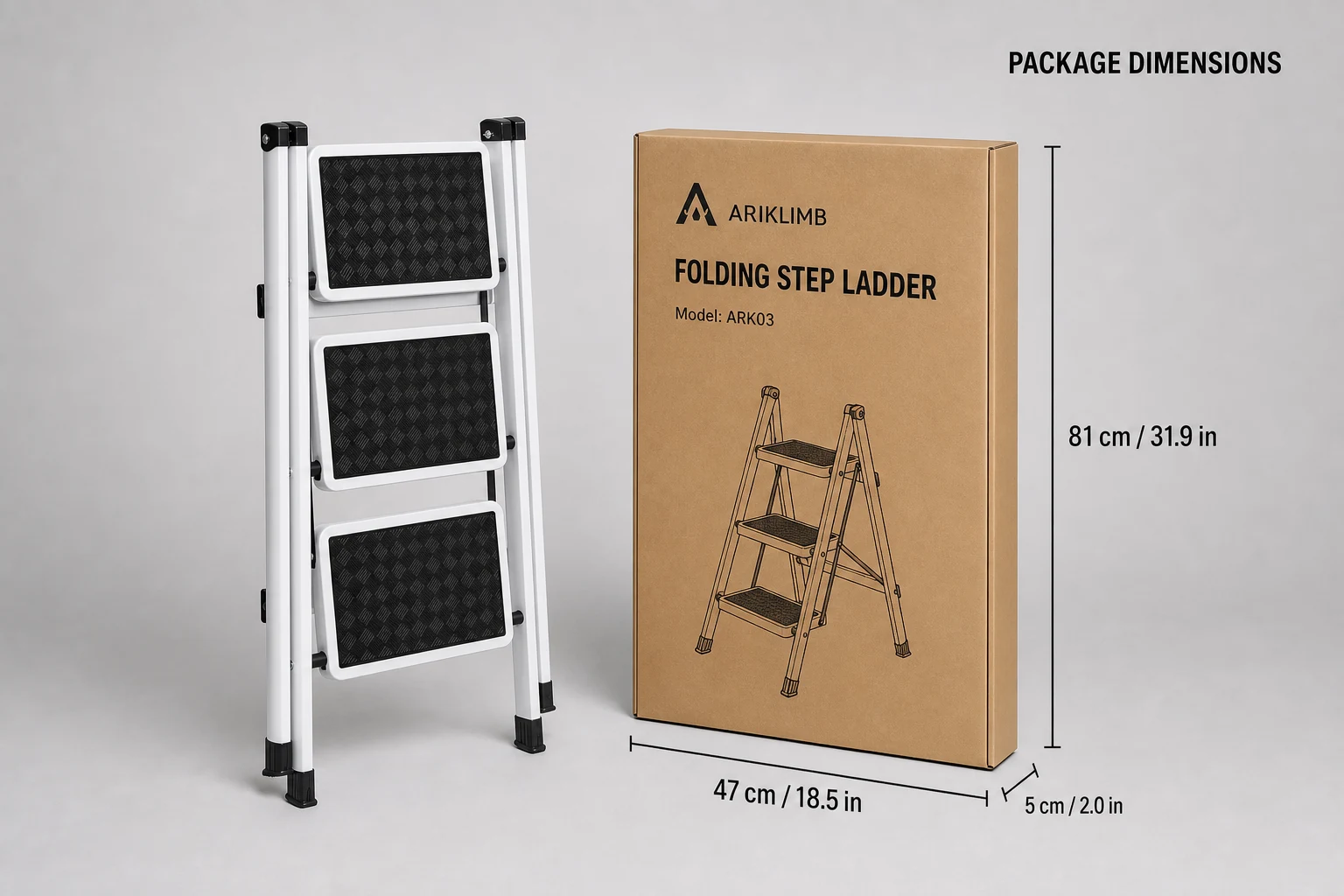 ARK03 packaging dimensions reference
