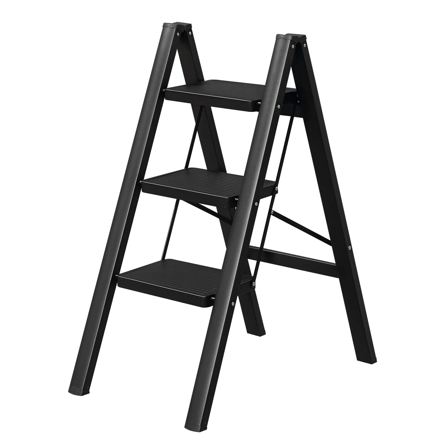 ARK08 carbon steel wide step A-frame ladder
