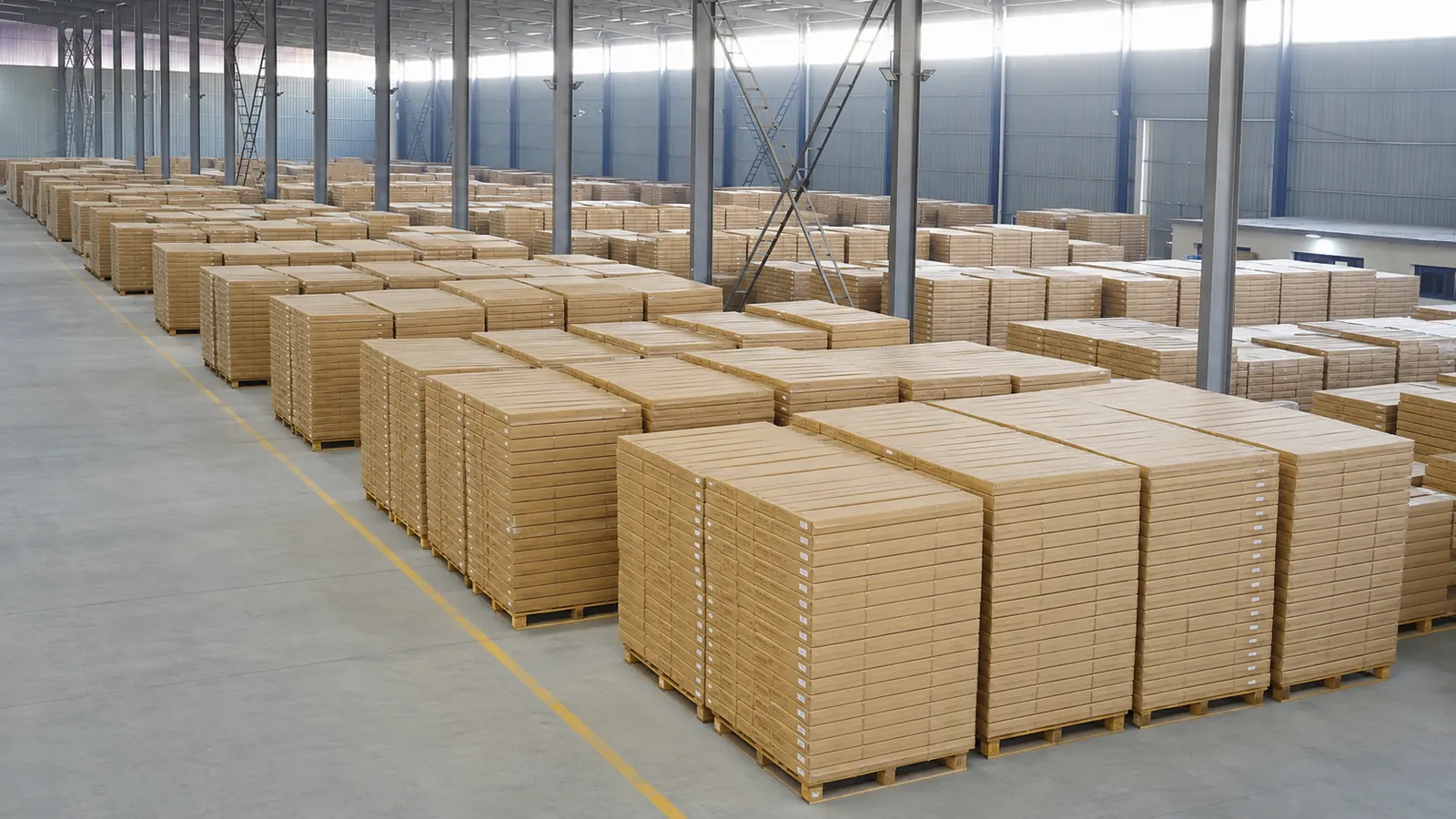 Packed ladder inventory in ARIKLIMB warehouse