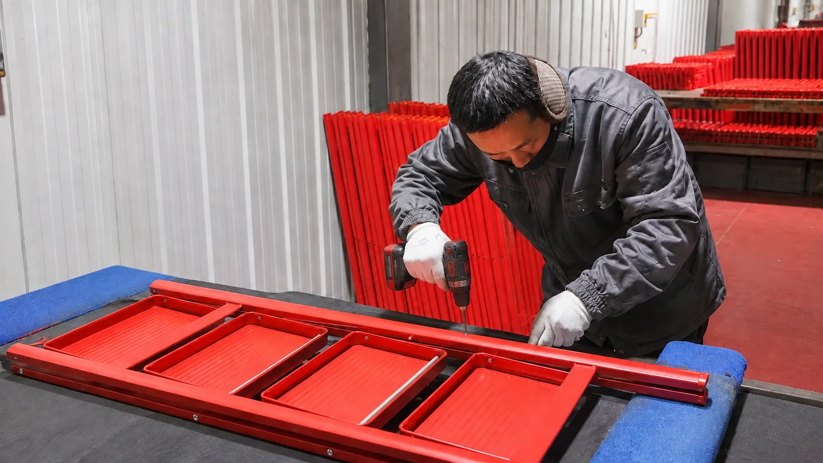 ARIKLIMB carbon steel step ladder assembly inspection