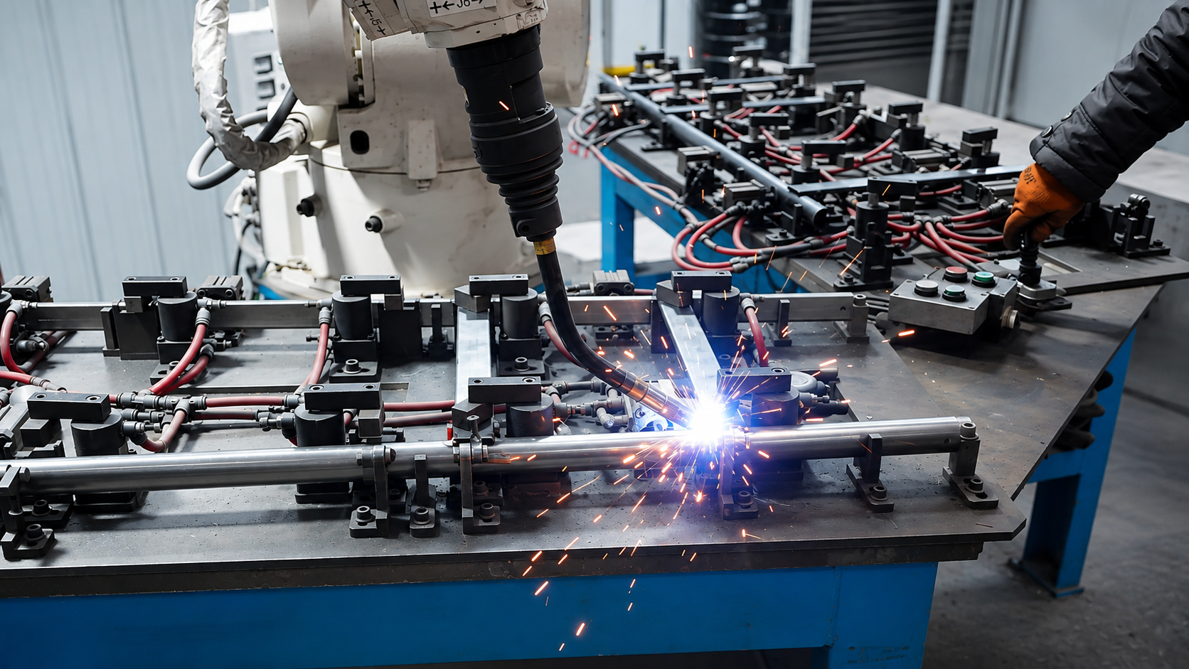 Robotic welding process for ladder frames at ARIKLIMB factory