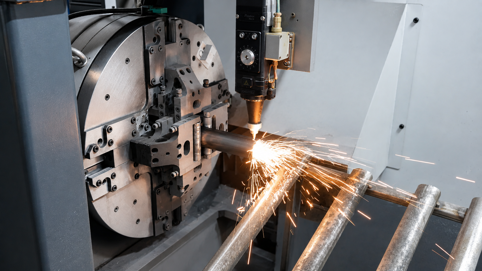 Laser cutting machine for precision ladder components